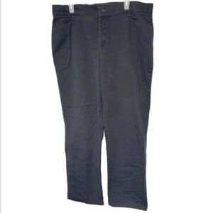 Lee Khakis Pants Black Cotton Relaxed Fit Business Casual Pants Office Work Goth